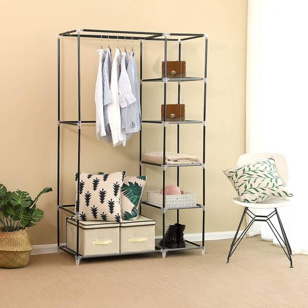 Kleiderschrank 100693 Grau - Stahl - 80 x 31 x 10 cm