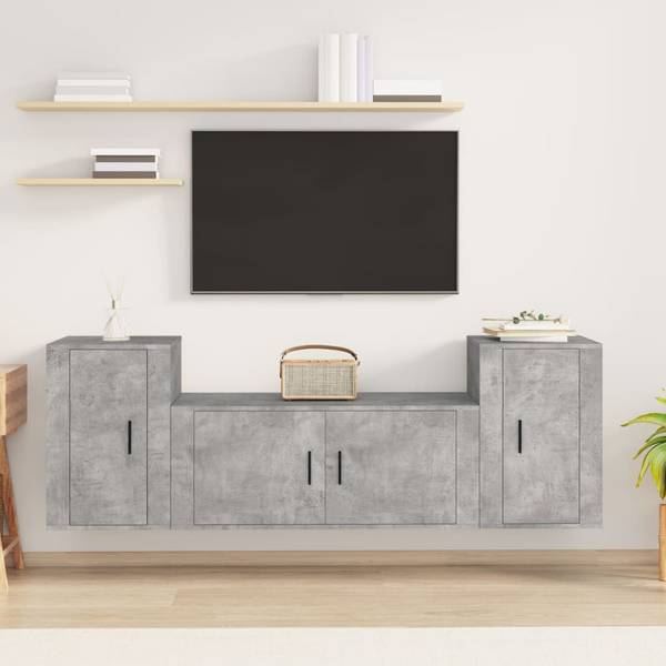TV-Schrank 3er Set D164 Steingrau