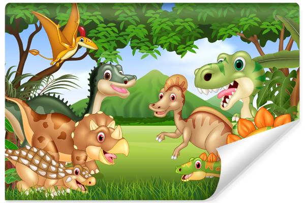 Fotobehang DINOSAURIËRS Planten Natuur 450 x 300 x 300 cm