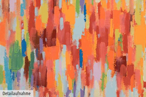 Acrylbild Handgemalt Nonfigurativ Vab Baumwollstoff - 120 x 60 x 4 cm