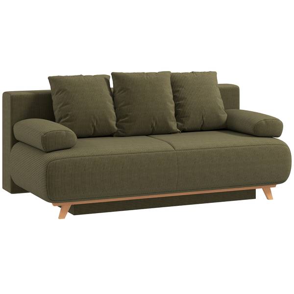 Schlafsofa 83F-023V00DG Beige - Dunkelgrün
