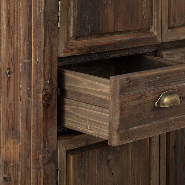Kleiderschrank Minerva Braun - Holzwerkstoff - 90 x 160 x 45 cm