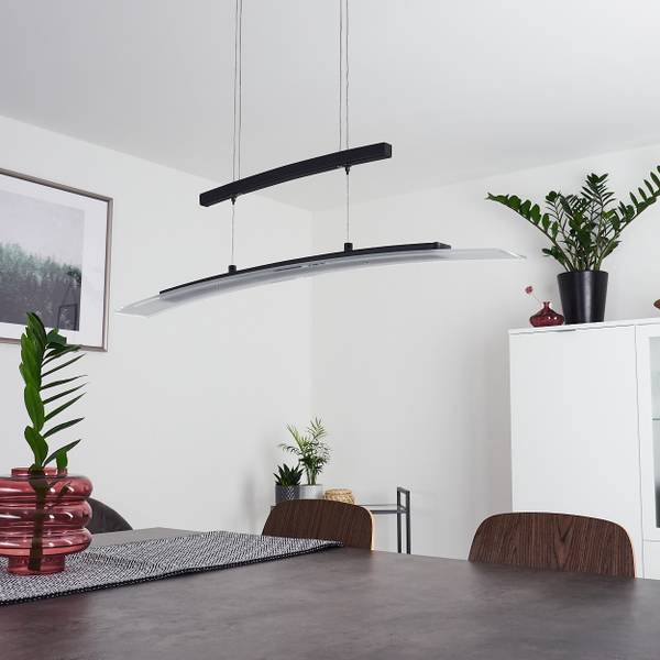 Pendelleuchte Silvi Schwarz - Durchsichtig - Weiß