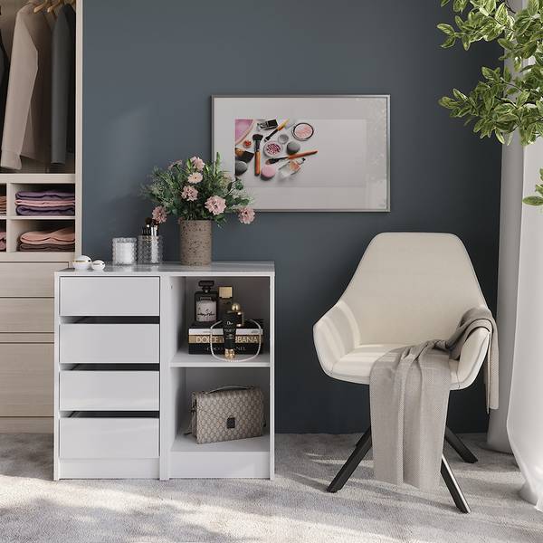Kommode Sherry 57716 Weiß - Holzwerkstoff - 81 x 76 x 51 cm