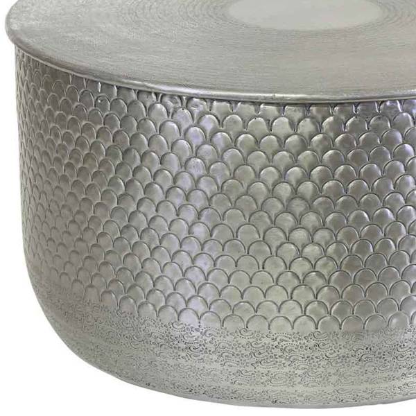Beistelltisch Alava Silber / Grau - Silbergrau - 58 x 32 x 58 cm