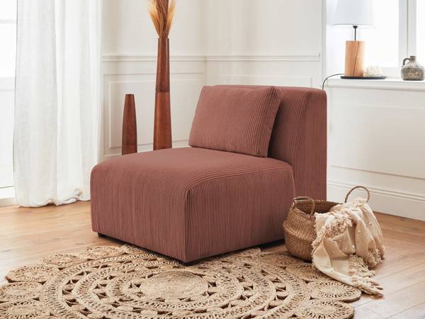 Ecksofa VICTOIRE Pink - Samt - 352 x 81 x 168 cm