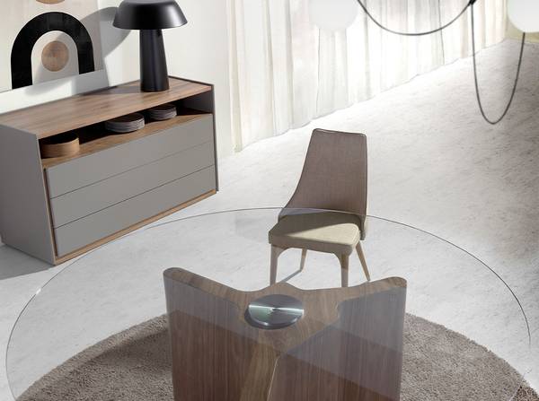 Stuhl 4032 Beige - Braun - Mischgewebe - Strukturstoff - Flachgewebe - Webstoff - 50 x 91 x 60 cm