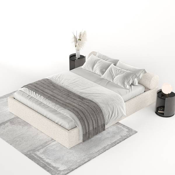 Polsterbett SOLVO mit Stauraum Blur Creme - Liegefläche Breite: 160 cm