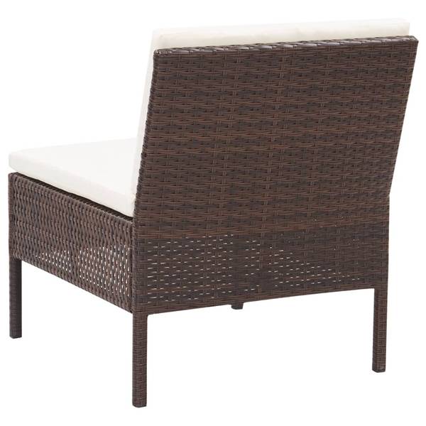 Tuin Loungeset 3001269 set van 3 bruin - polyester - staal - 69 x 67 x 57 cm