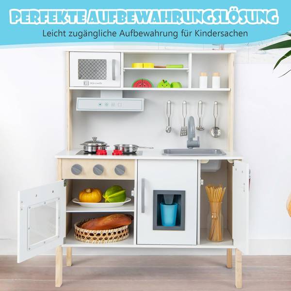 Kinderkeuken FB32347ITNL wit - plaatmateriaal op houtbasis - 30 x 90 x 72 cm
