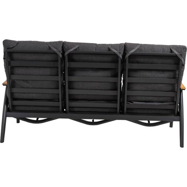 Zweisitzer-Sofa FLORENCE Schwarz - Metall - 84 x 38 x 190 cm