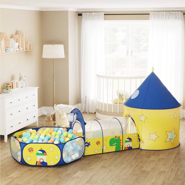 Spielzelt für Kinder Nānded Blau - Textil - 110 x 36 x 115 cm