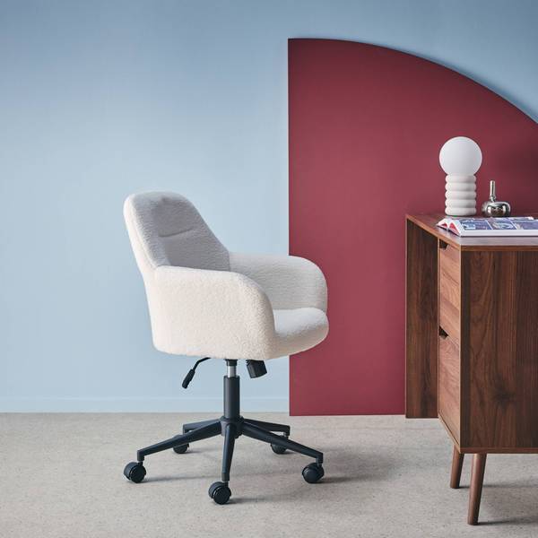 Office chair Stan Weiß - Textil - 57 x 94 x 57 cm
