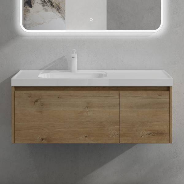 Waschtisch Salerno Eiche Wotan Dekor - Breite: 100 cm