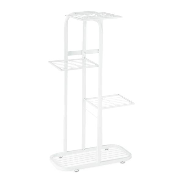 Metalen plantenrek 4 etages wit