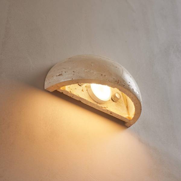Wandleuchte Sève Beige - Metall - 15 x 7 x 7 cm