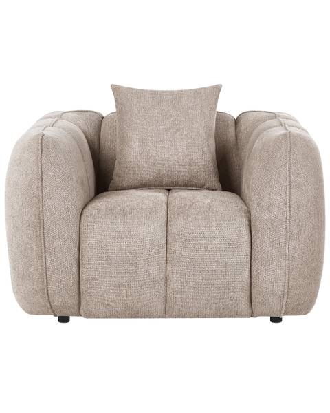 Sessel NESS Beige - Schwarz - Grau - Textil - 114 x 69 x 89 cm