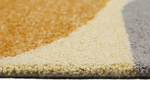 Kurzflorteppich Backup Gelb - Polyester - 110 x 2 x 170 cm