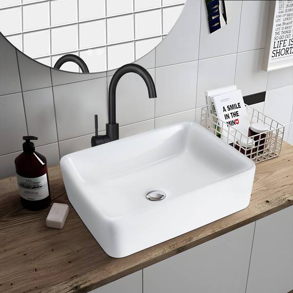 Waschbecken Ebersbach II Weiß - Keramik - 30 x 13 x 40 cm