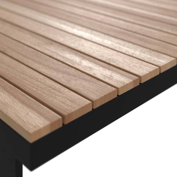 Loungegarnitur ELIA Grau - Metall - Massivholz - Textil