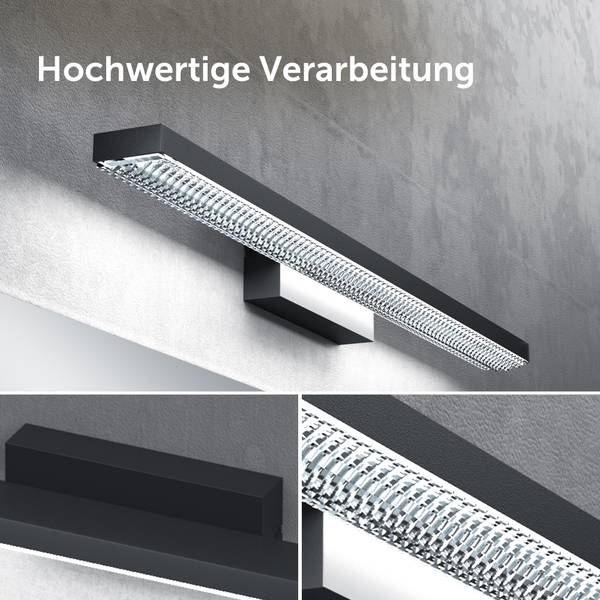 Wandleuchte Leuchtschein Schwarz - Flammenanzahl: 70