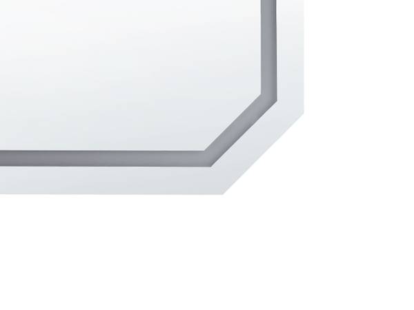 Badezimmerspiegel LOCMARIAQUER Silber - Kunststoff - 120 x 60 x 4 cm