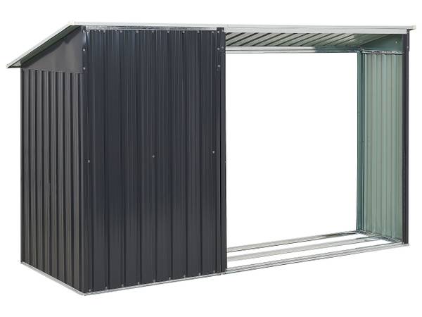 Abri de jardin AOSTA Gris - Métal - 270 x 158 x 105 cm