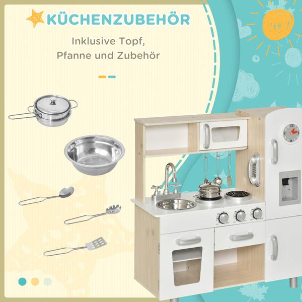 Kinderküche 350-082 Weiß - Holzwerkstoff - 30 x 81 x 74 cm