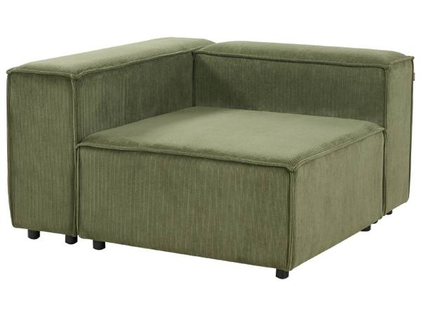 2-Sitzer Sofa APRICA Schwarz - Grün - Naturfaser - 240 x 68 x 119 cm