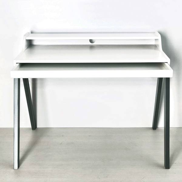 Schreibtisch WH13700 Weiß - Massivholz - 75 x 86 x 110 cm