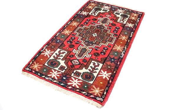 Handgeknüpft Kurzflorteppiche Rot - Wolle - 90 x 1 x 160 cm