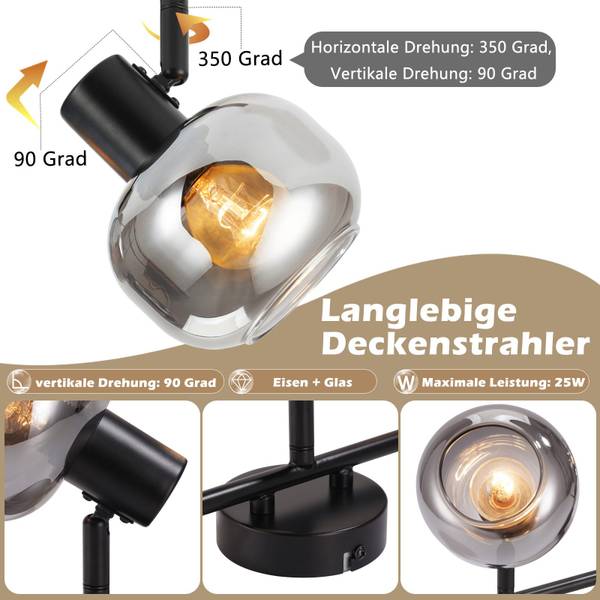 Deckenstrahler Cottbus 11 x 20 x 39 cm