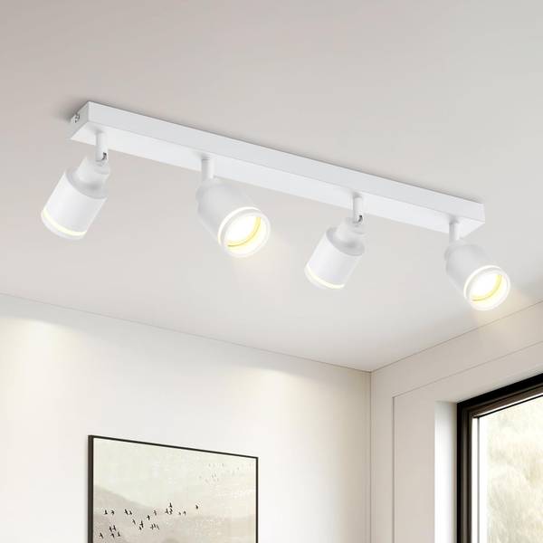 Plafondlamp Lemon II met 4 lichtbronnen wit - metaal - 5 x 16 x 55 cm