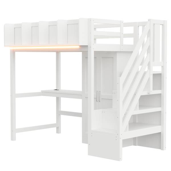 Einzelbett K-2133 Weiß - Holzwerkstoff - 95 x 170 x 253 cm