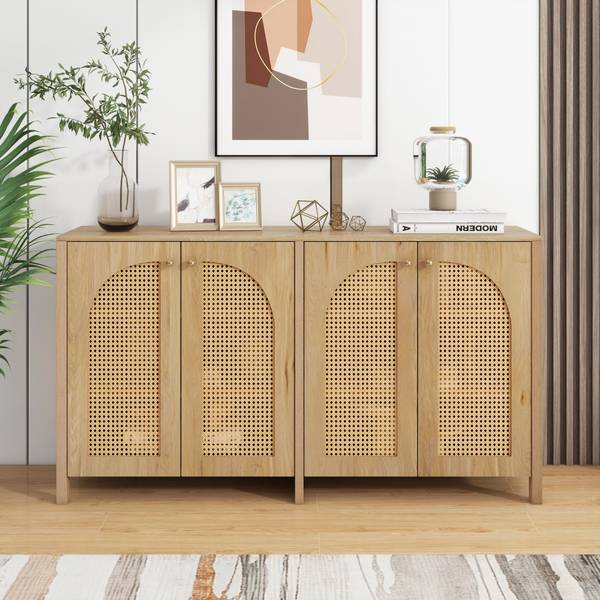 Sideboard DIAN AID02 Braun - Holzwerkstoff - Massivholz - 40 x 80 x 145 cm