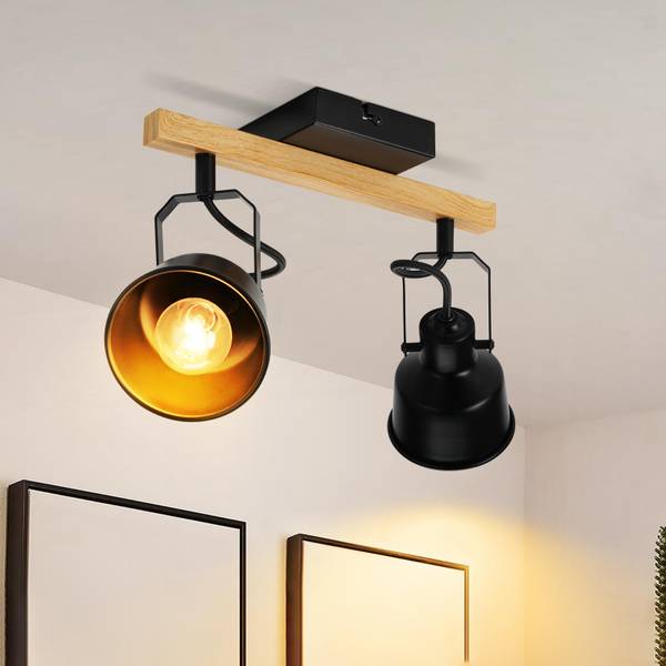 spot plafond LED FmjRT Noir - Nb d'ampoules : 2