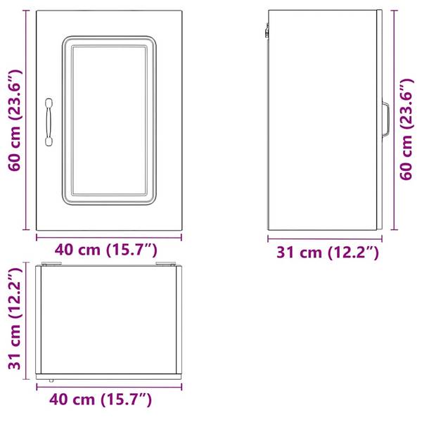 Keuken Wandkast 3042958-4 hoogglans wit