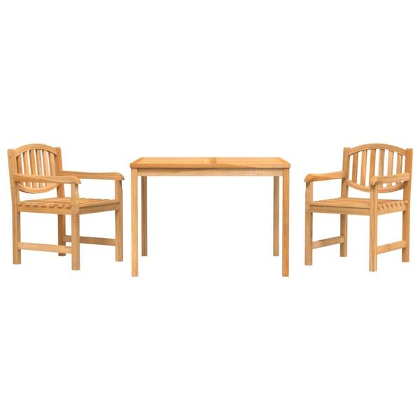 Garten Essgruppe 3029216-1 (3-teilig) Braun - Teakholz - 110 x 77 x 110 cm