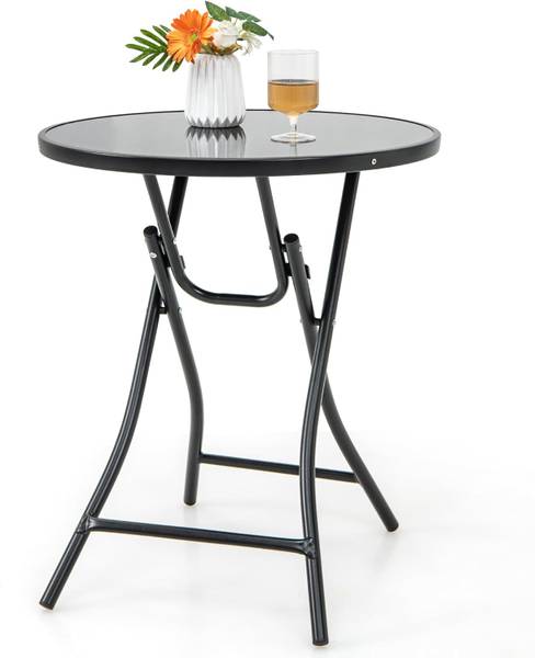 Balkontafel ZB33571 zwart - metaal - 59 x 67 x 59 cm