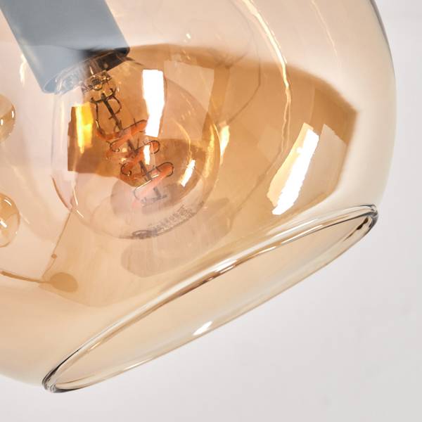 Stehlampe Cesaro Orange - Aluminium - Klarglas - 72 x 210 x 35 cm