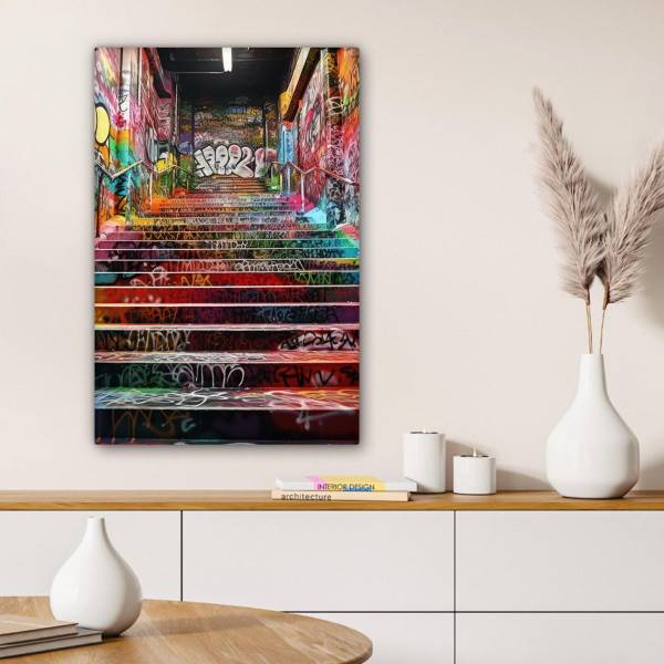 CANVAS SCHILDERIJ Trap 60 x 90 cm