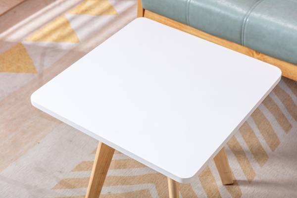 Table d'appoint Almeria Blanc - Bois manufacturé - 50 x 46 x 50 cm