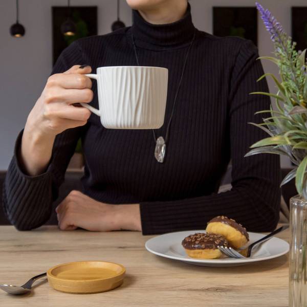Kaffeetasse Katharina (2er-Set) Weiß - Keramik - 9 x 8 x 12 cm