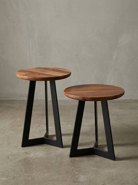 Beistelltisch ORTISEI Braun - Sheesham - 35 x 45 x 35 cm