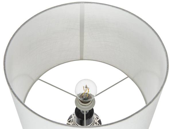 Tischlampen SHEBELLE Beige - Schwarz - Weiß - Keramik - 38 x 68 x 38 cm