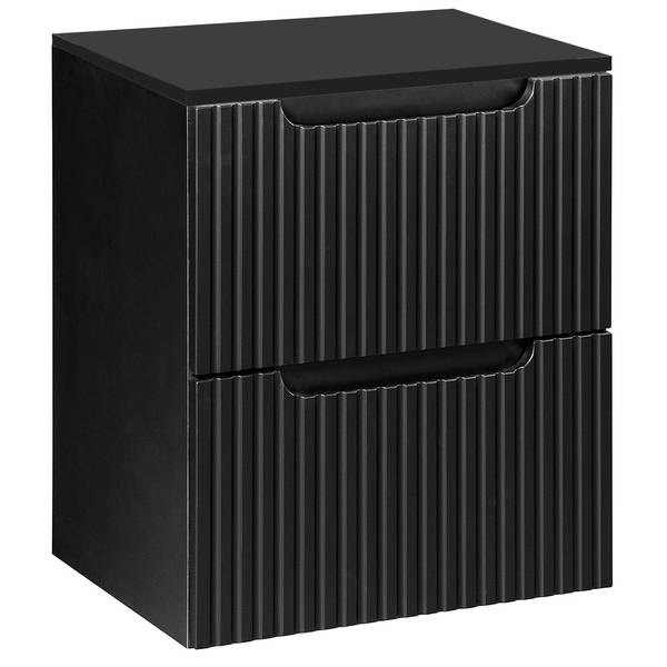 Waschbeckenschrank NEWPORT-56-54 Schwarz - Holzwerkstoff - 50 x 60 x 40 cm