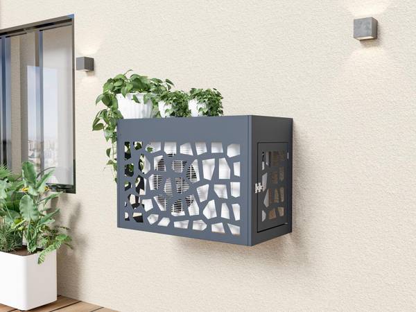Abdeckung für Klimagerät KAZOMA Grau - Metall - 100 x 70 x 50 cm