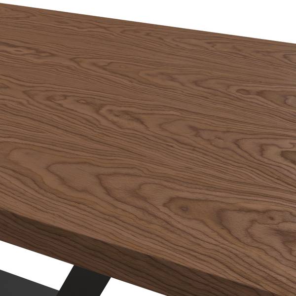 Esstisch LOCA Schwarz - Braun - Holzwerkstoff - Metall - 80 x 76 x 140 cm