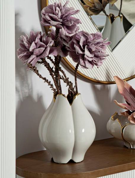 Vase Potter B Blanc - Céramique - 23 x 28 x 23 cm