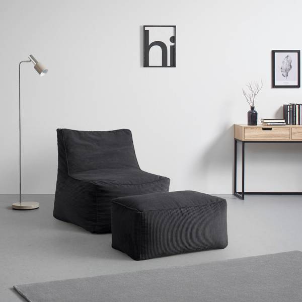Sitzsack CAROLINE Grau - Holzwerkstoff - 75 x 84 x 88 cm